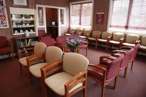 Reception area along with game room