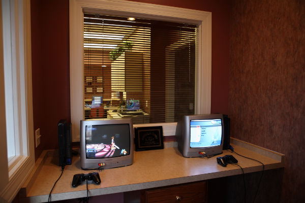 Reception area along with game room