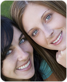stock photo of two women